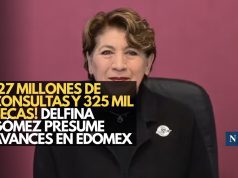 ¡27 millones de consultas y 315 mil becas! Delfina Gómez presume avances en Edomex