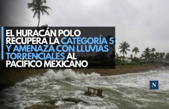 El huracán Polo recupera la categoría 5 y amenaza con lluvias torrenciales al Pacífico mexicano