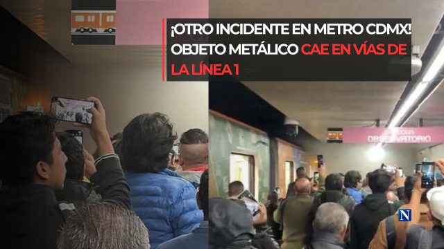 ¡Otro incidente en Metro CDMX! Objeto metálico cae en vías de la Línea 1
