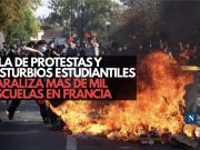 Ola de protestas y disturbios estudiantiles paraliza más de mil escuelas en Francia