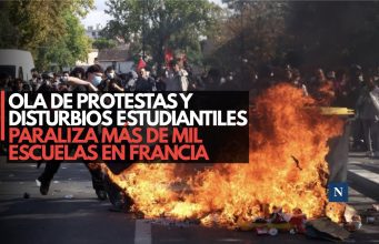 Ola de protestas y disturbios estudiantiles paraliza más de mil escuelas en Francia