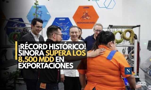 ¡Récord histórico! Sonora supera los 8,500 mdd en exportaciones