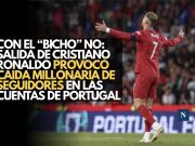 Con el “Bicho” no: Salida de Cristiano Ronaldo provocó caída millonaria de seguidores en las cuentas de Portugal