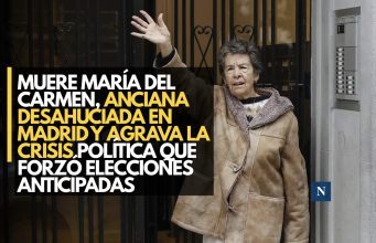 Muere María del Carmen, anciana desahuciada en Madrid y agrava la crisis política que forzó elecciones anticipadas