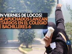 ¡Un viernes de locos! Encapuchados lanzan petardos en el Colegio de Bachilleres 6