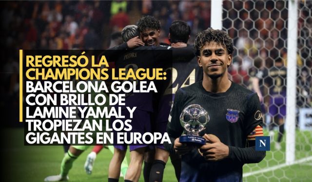 Regresó la Champions League: Barcelona golea con brillo de Lamine Yamal y tropiezan los gigantes en Europa