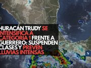 Huracán Trudy se intensifica a categoría 1 frente a Guerrero: suspenden clases y prevén lluvias intensas