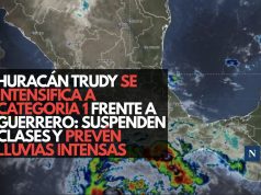 Huracán Trudy se intensifica a categoría 1 frente a Guerrero: suspenden clases y prevén lluvias intensas