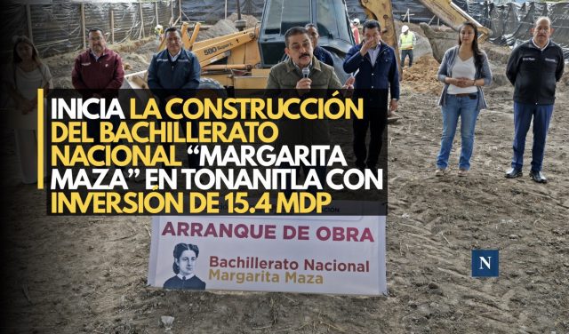 Inicia la construcción del Bachillerato Nacional “Margarita Maza” en Tonanitla con inversión de 15.4 mdp