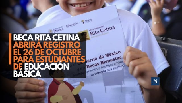 Beca Rita Cetina abrirá registro el 26 de octubre para estudiantes de educación básica