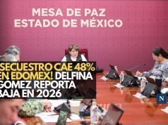 ¡Secuestro cae 48% en Edomex! Delfina Gómez reporta baja en 2026