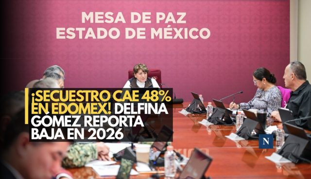 ¡Secuestro cae 48% en Edomex! Delfina Gómez reporta baja en 2026