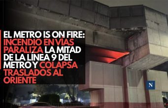 El metro is on fire: Incendio en vías paraliza la mitad de la Línea 9 del Metro y colapsa traslados al oriente