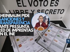 Sheinbaum pide sanciones y transparencia ante presunta red de imprentas en el INE.