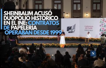 Sheinbaum acusó duopolio histórico en el INE: contratos de papelería operaban desde 1999