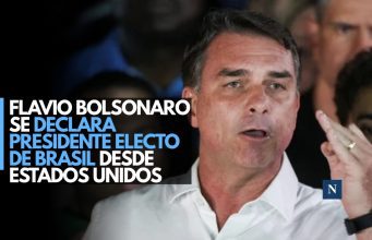 Flávio Bolsonaro se declara presidente electo de Brasil desde Estados Unidos